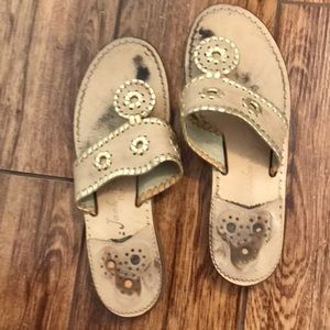 Gold Jack Rogers sandals size 7